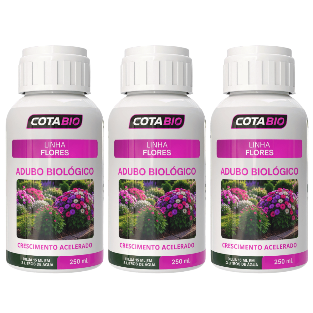 Combo Flores: Adubo Biológico ( 3 Frascos )
