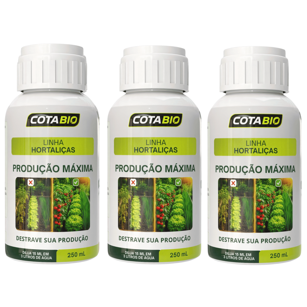 Combo Horta: Produção Máxima ( 3 Frascos )